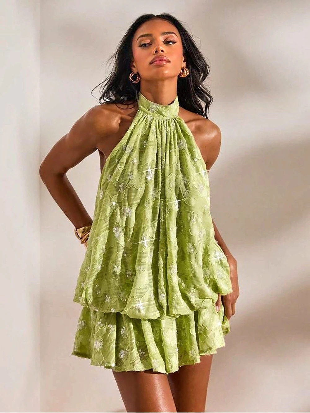 Shein beaded mini dress